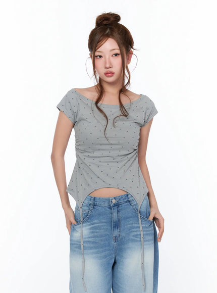 boat-neck-star-print-string-top-ca514