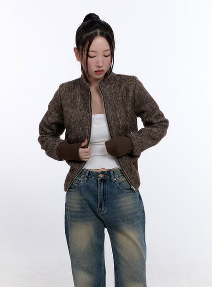 Cozy High-Neck Zip-Up Jacket CJ509