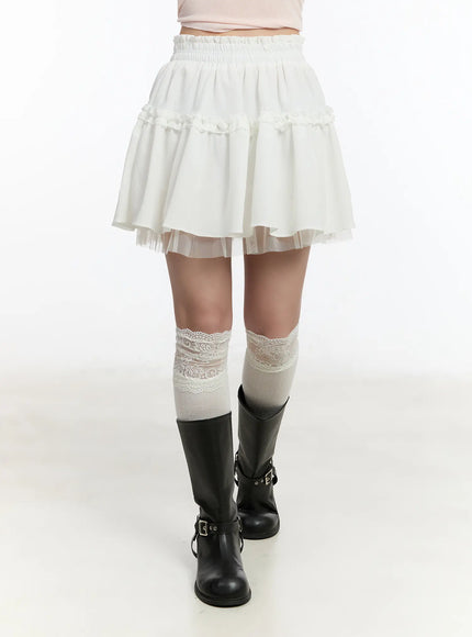 layered-lace-mini-skirt-cm511