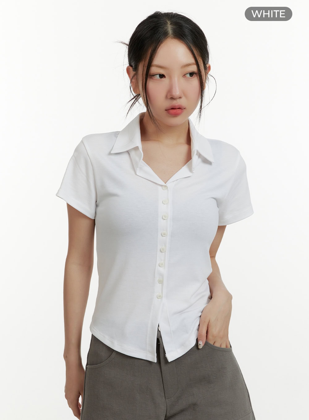 slim-fit-collar-buttoned-top-cy408