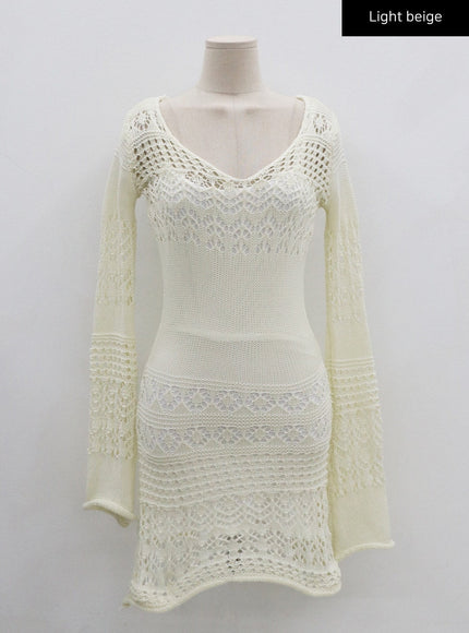 Layered Knit Mini Dress And Thin Straps Mini Dress Set CO19