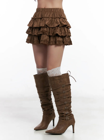 layered-ruffle-mini-skirt-cn528