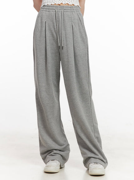 Pintuck Straight-Leg Sweatpants CJ528