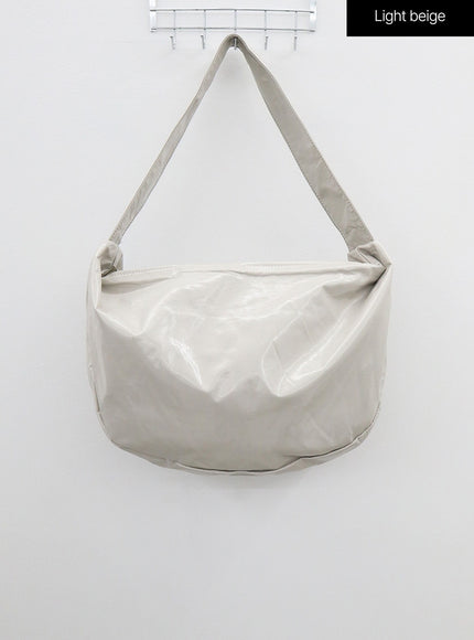 Faux Leather Half Moon Cross Body Bag OF310