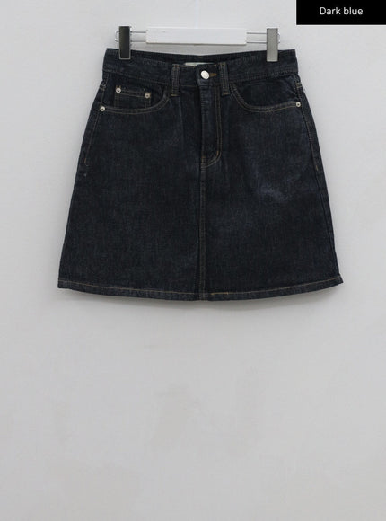 Vintage Color Denim Mini Skirt BG04
