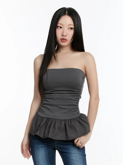 shirred-flare-tube-top-cm511