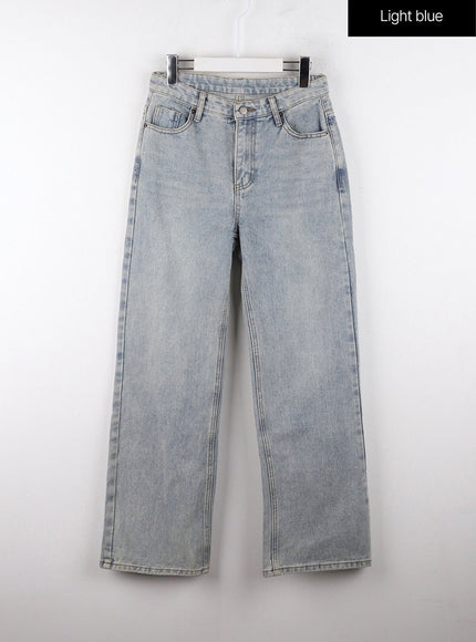 High-Waisted Full-Length Straight Leg Jeans OD320