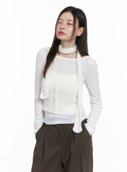 elegant-layered-top-and-scarf-set-cj506