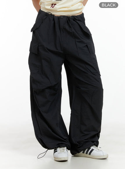 solid-cargo-chic-nylon-pants-cl422
