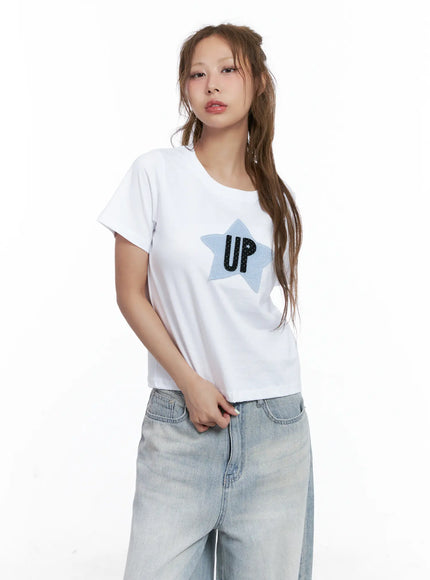 star-patch-semi-crop-tee-cl511