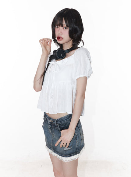 puffed-short-sleeve-blouse-cy521