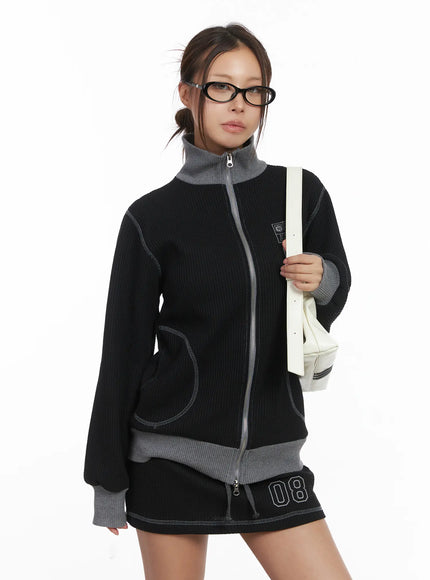 loose-fit-two-tone-waffle-zip-up-cj512