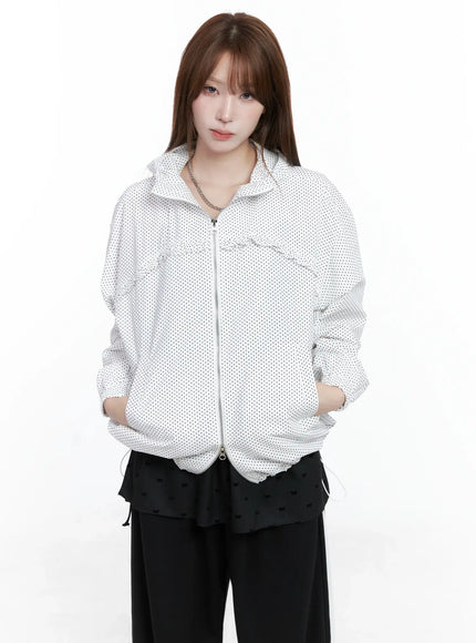 Polka-Dot Hooded Windbreaker CS501
