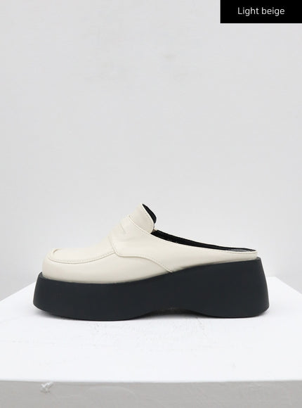 Platform Loafer Mules CF327