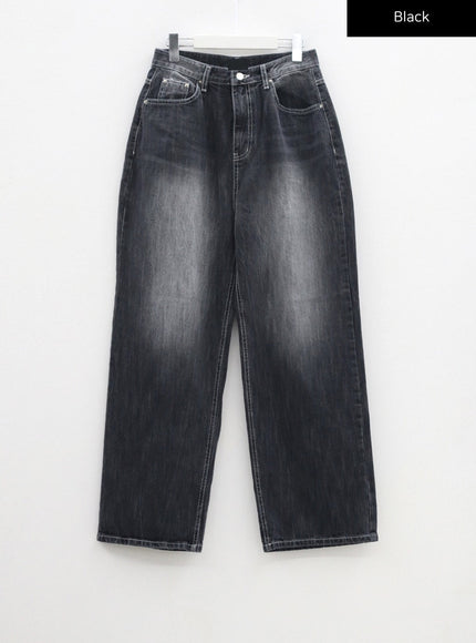 Wide Leg Black Jeans CM315