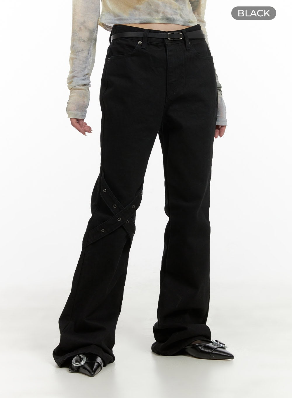 strap-slim-fit-bootcut-pants-ca430