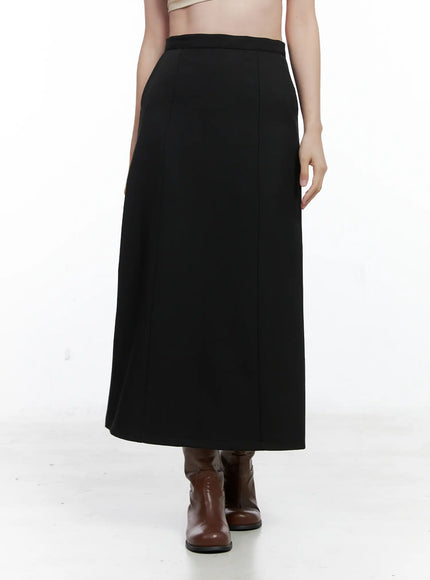 Elegant High-Slit Midi Skirt CO506