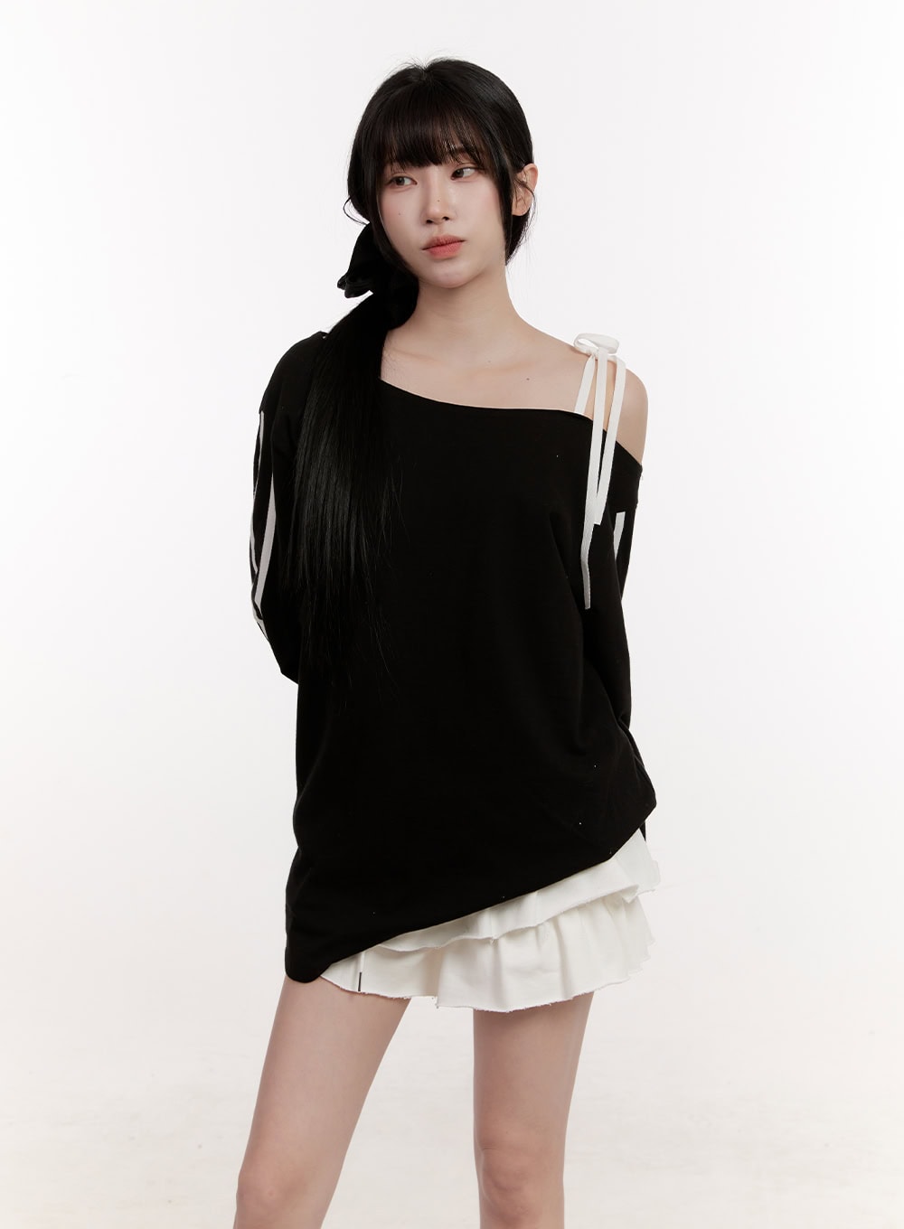 ribbon-one-shoulder-long-sleeve-top-cj529