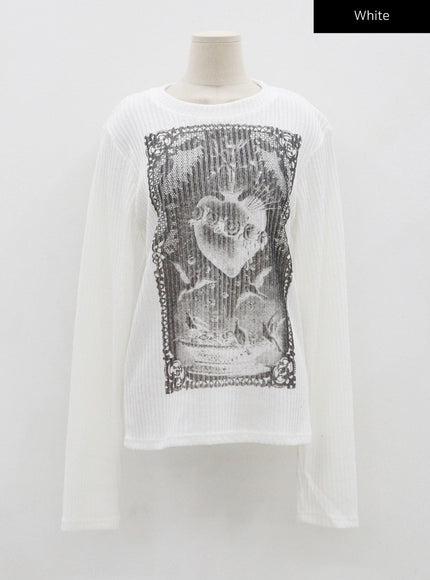 Round Neck Printed Knit CO07