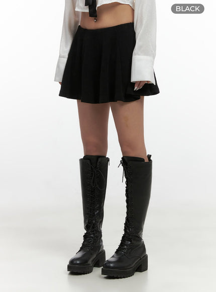 chic-flared-polyester-mini-skirt-cs425