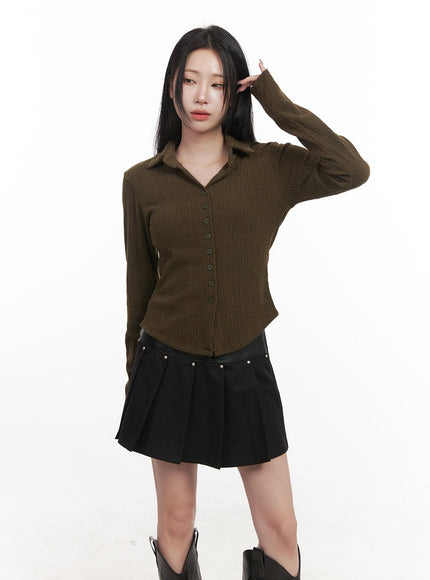 Collared Button-Up Sweater CJ517