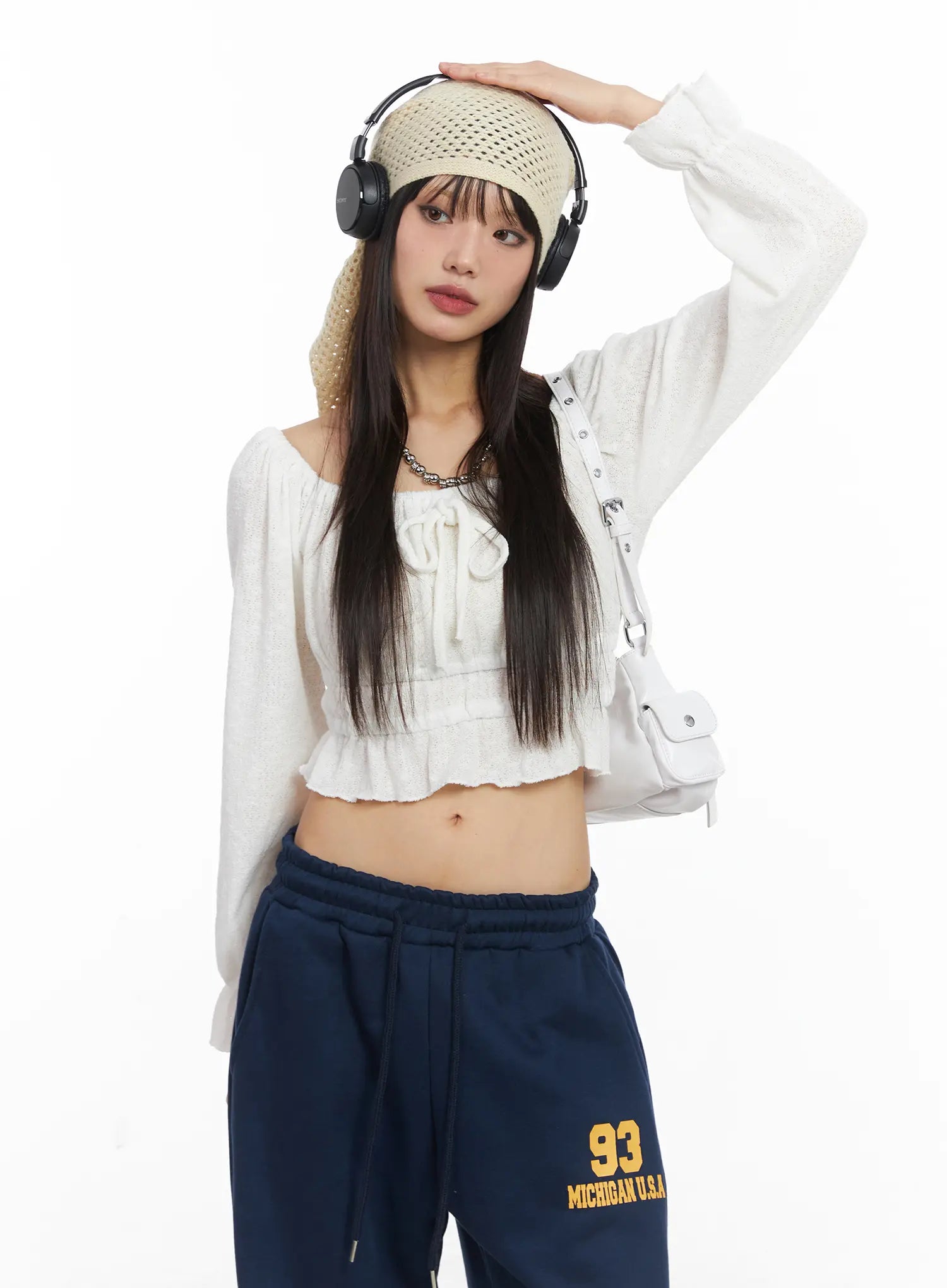 Shirred Off-Shoulder Long Sleeve CD519