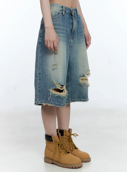 Washed Distressed Jorts CG501
