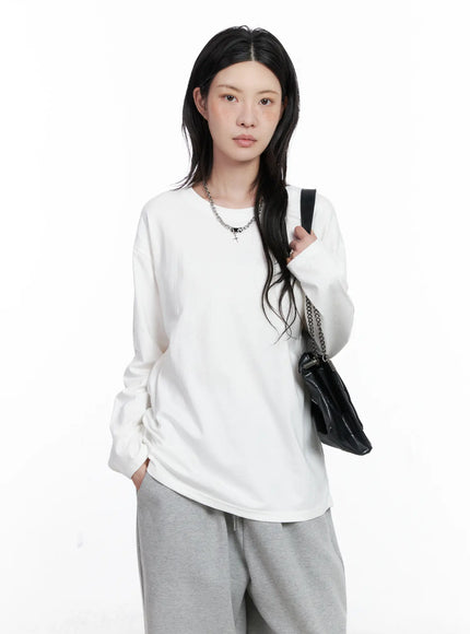 Basic Oversized Long Sleeve Tee CS529