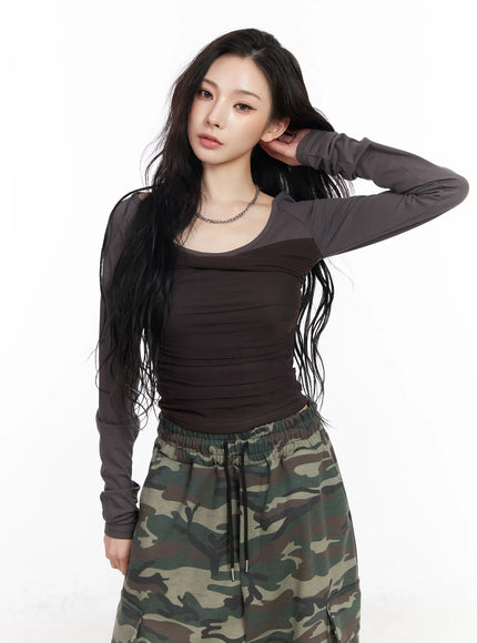 ruched-chiffon-crop-long-sleeve-top-cm518