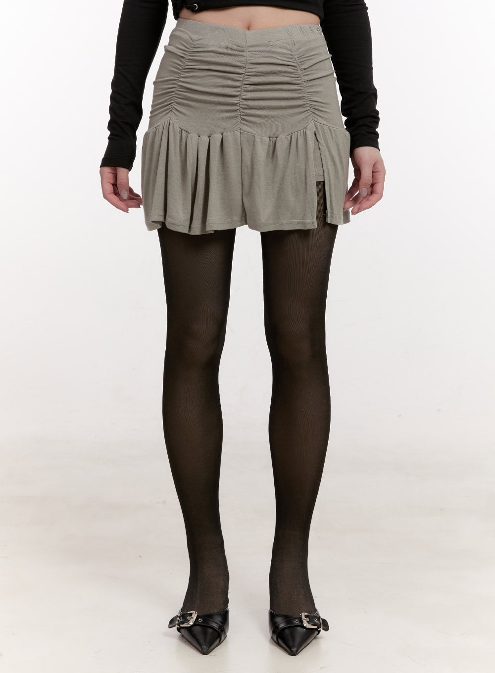 draped-mini-skirt-with-shorts-cj531