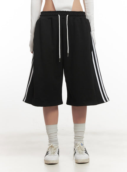 Striped Midi Track Shorts CF525