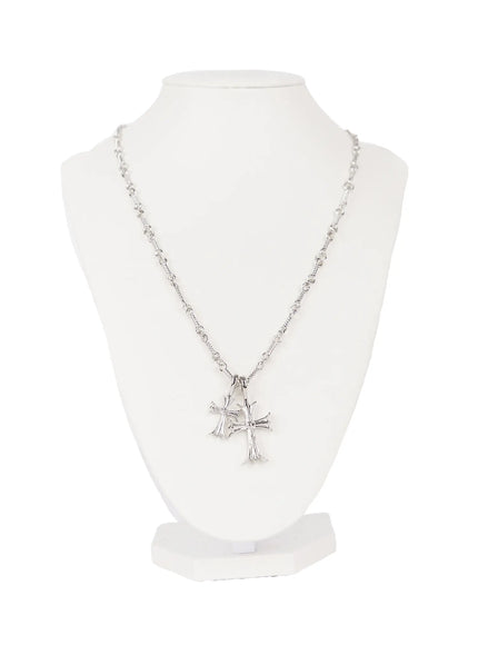 Double Cross Chain Necklace CL530