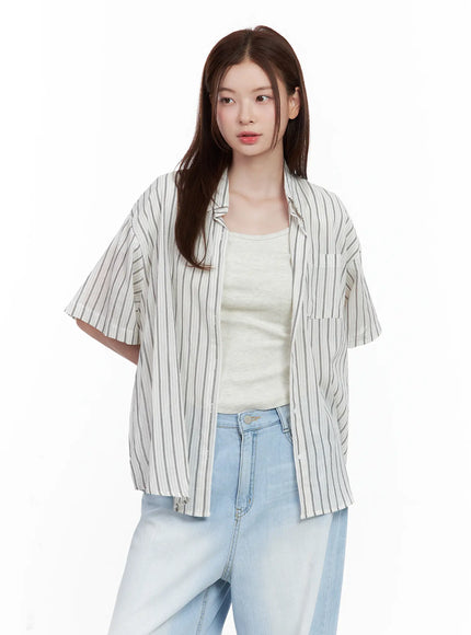 casual-striped-short-sleeve-button-up-shirt