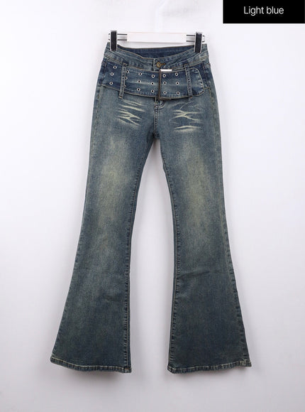 low-waist-buckle-flared-denim-jeans-cj419