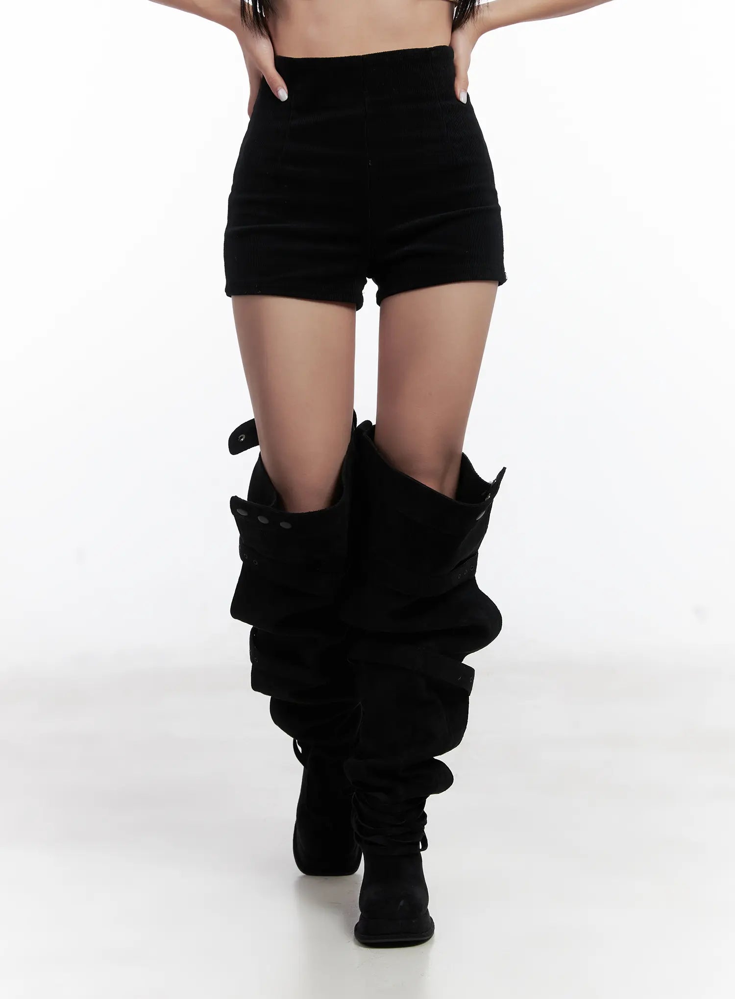 High-Waisted Corduroy Shorts CN528