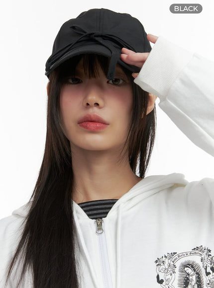 ribbon-cap-io418 / Black