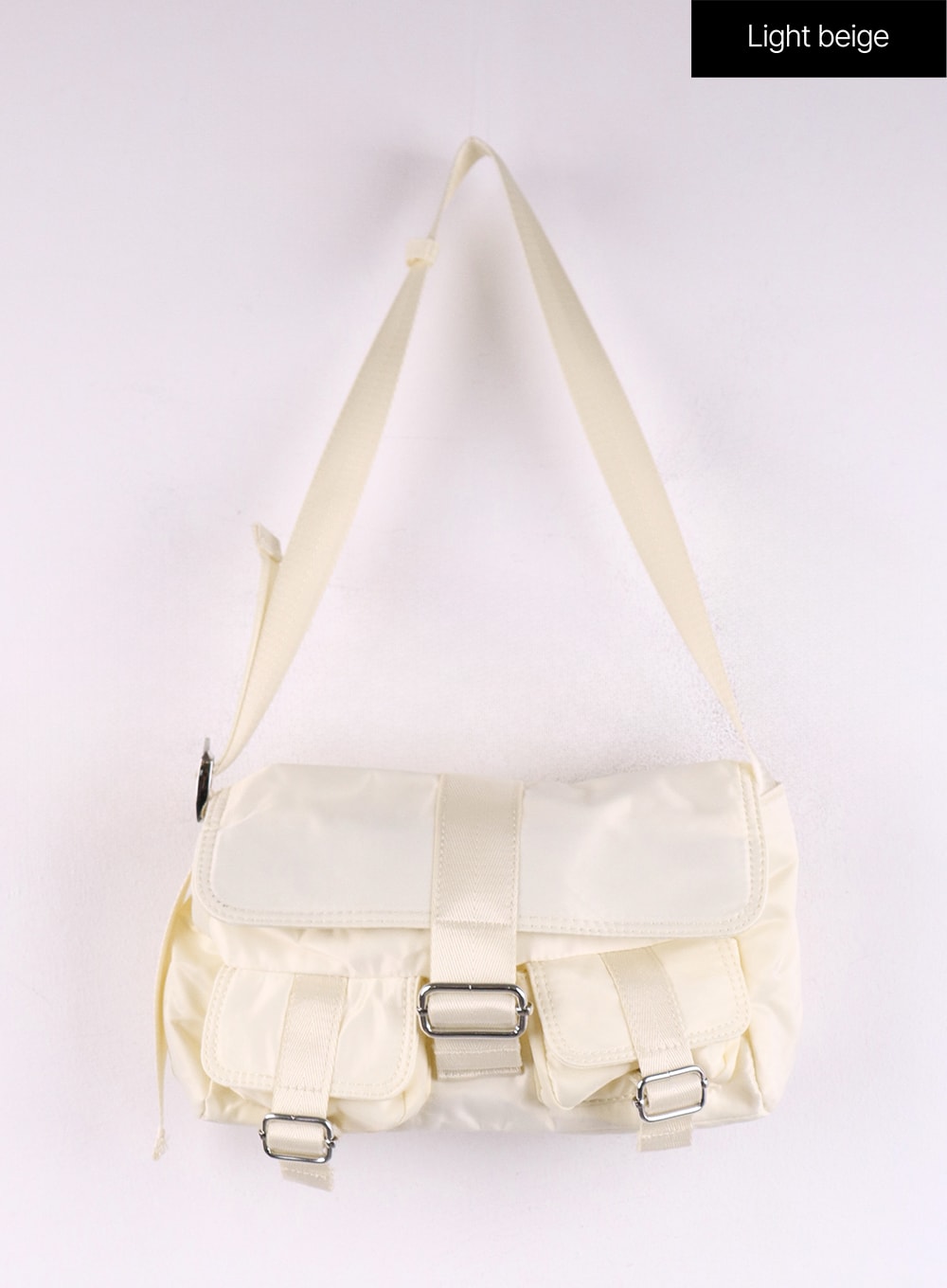 buckle-shoulder-bag-cf406 / Light beige