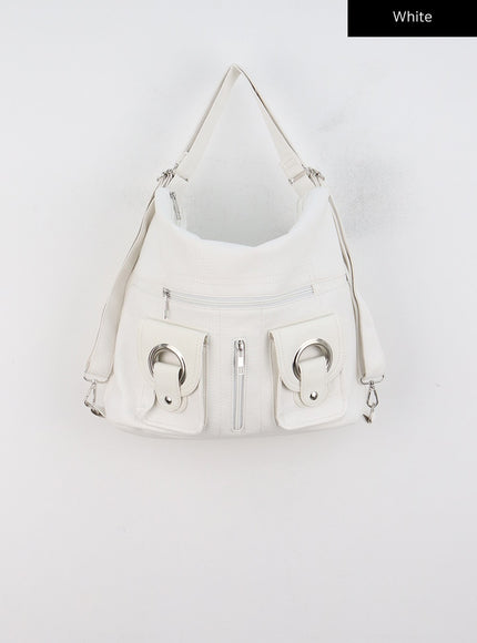 pocketed-backpack-cd301 / White