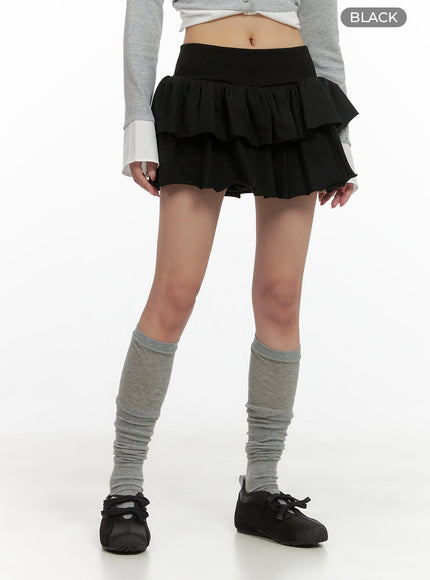 ruffle-banded-cotton-mini-skirt-cs403