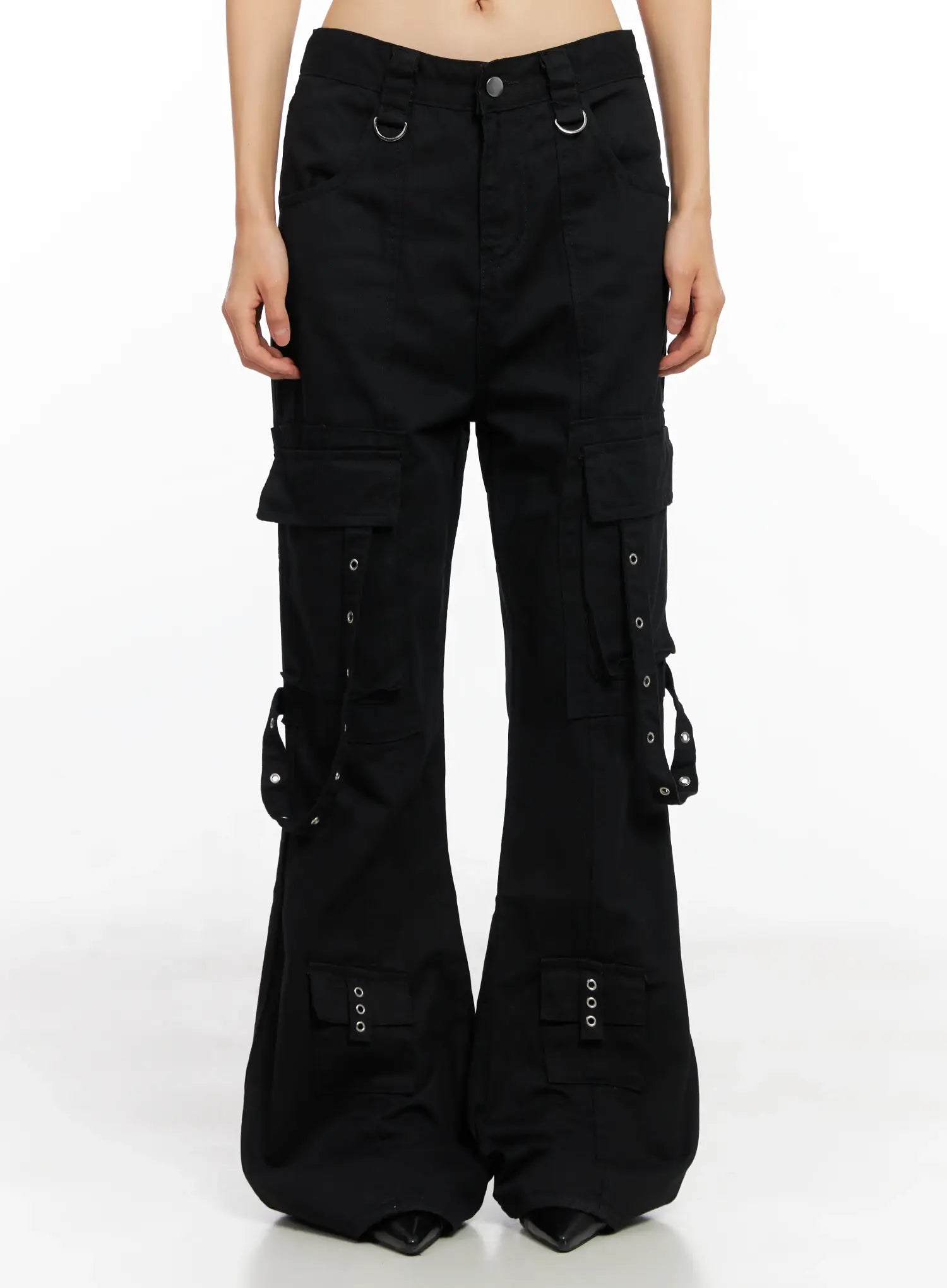 strap-utility-flare-trousers-co528