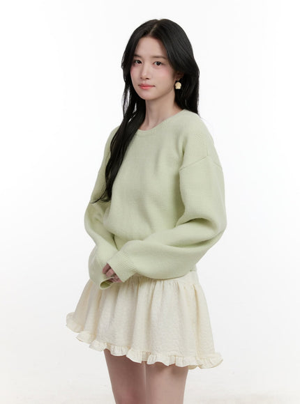 Cropped U-Neck Sweater CF527