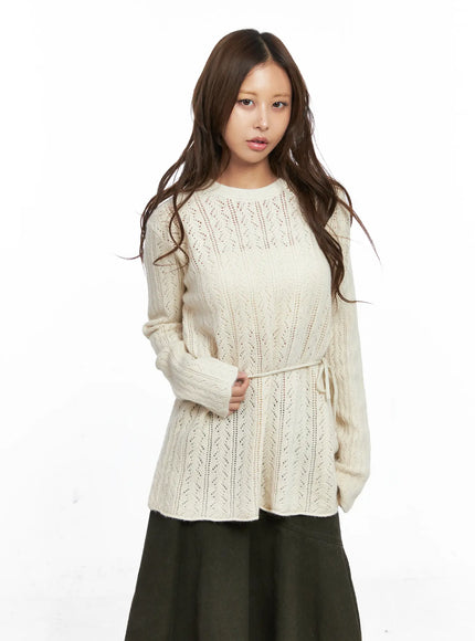 Cable Knit Sweater and Scarf Set CO513