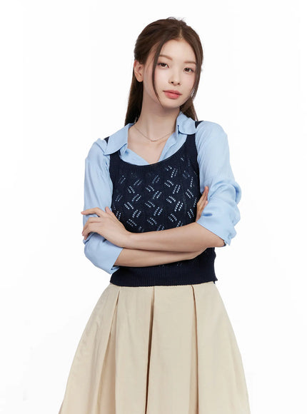 Sleeveless Knit Tank Top CL524