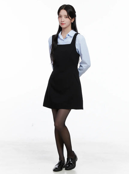 classic-sleeveless-a-line-dress-cs519 / Black