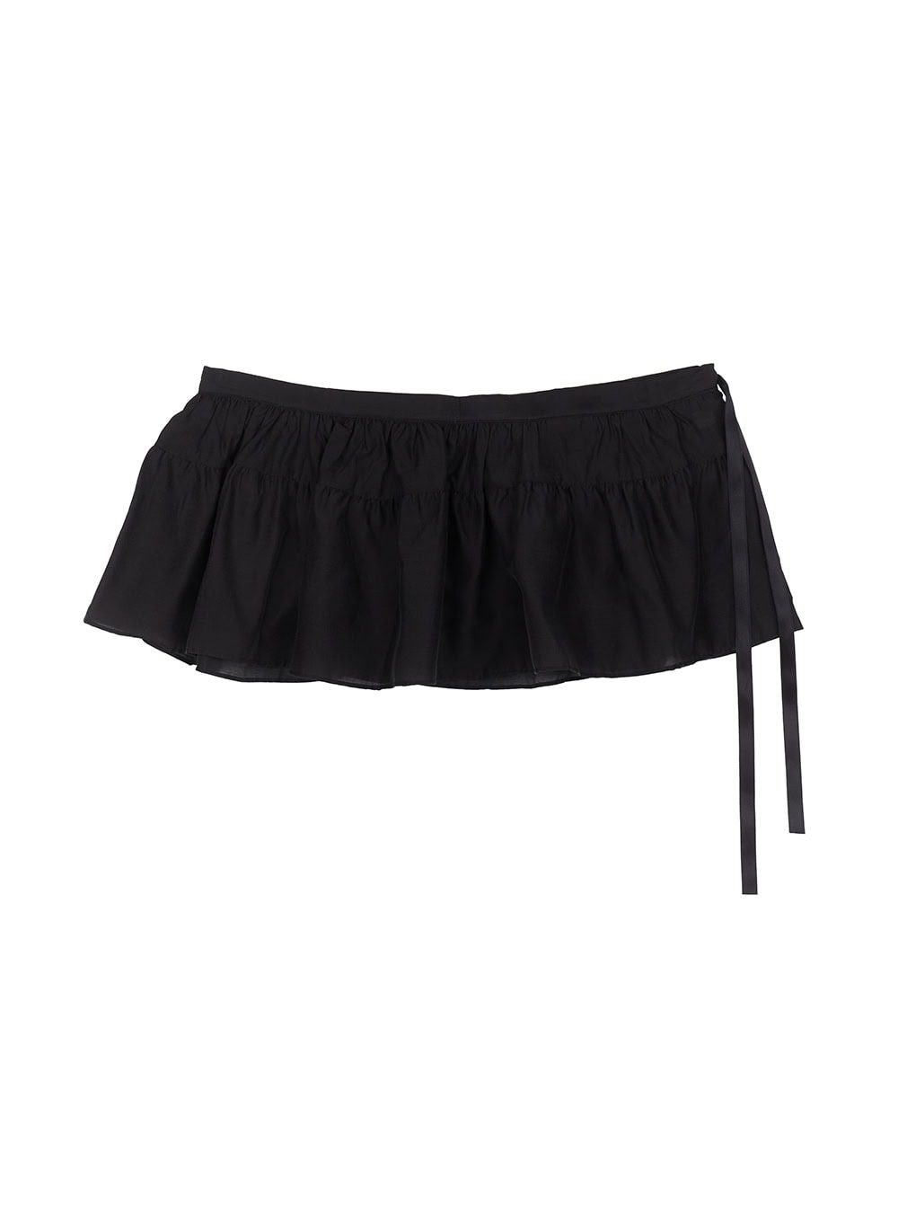 Layered Shirring Sheer Mini Skirt CF513