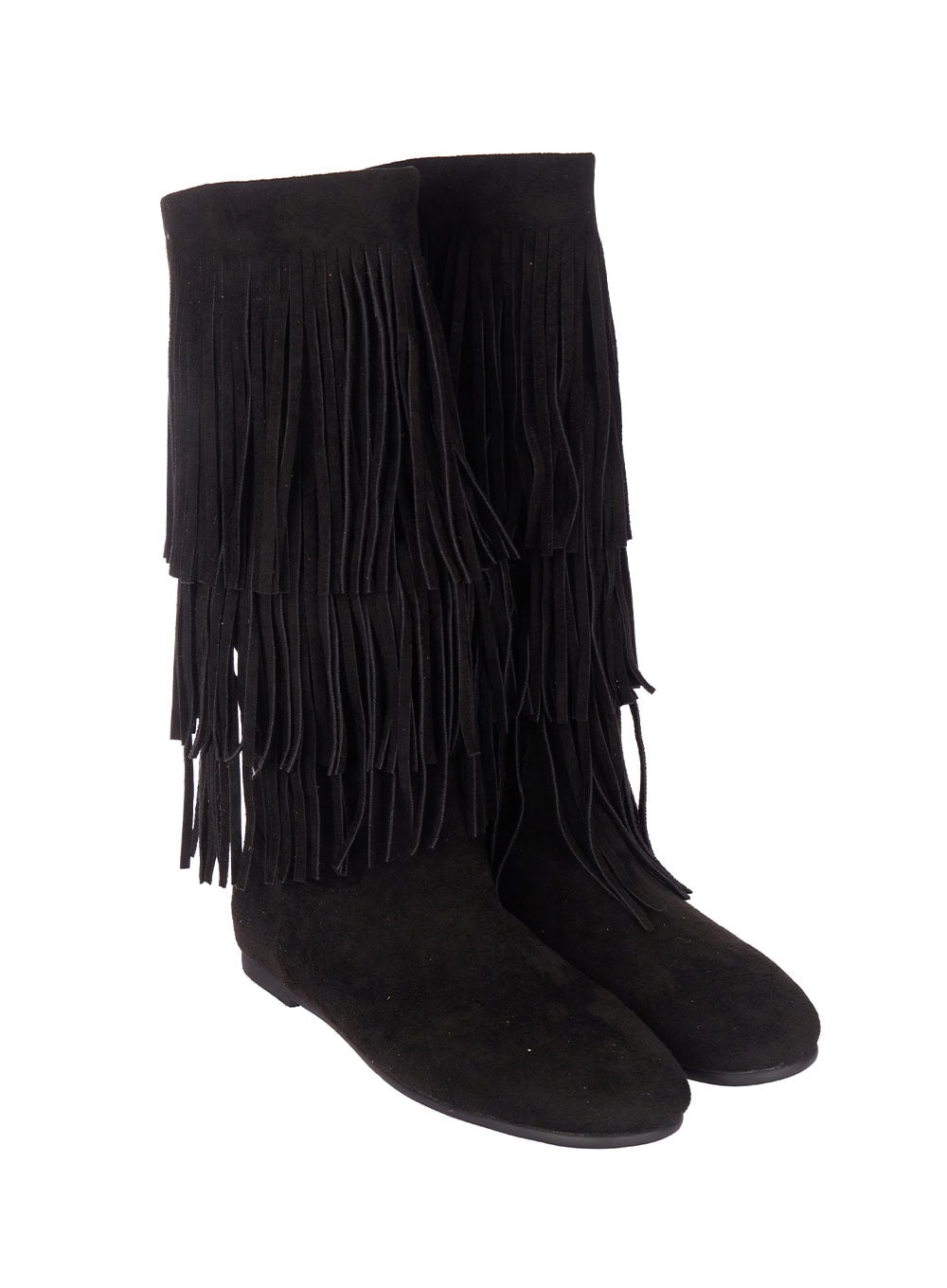 Fringe Faux-Leather Long Boots CF513