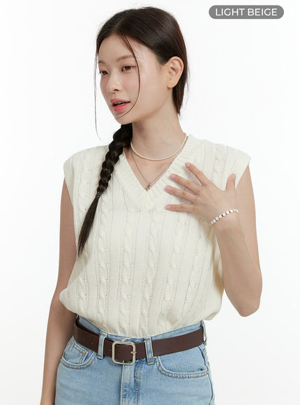 cable-knit-sleeveless-v-neck-vest-ol423