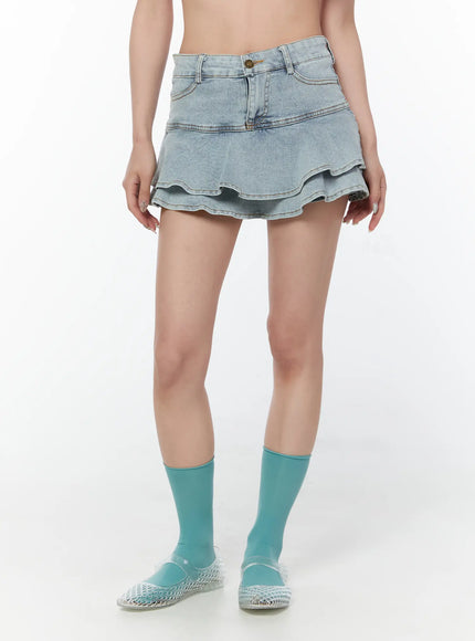 layered-ruffle-denim-skirt-cy514