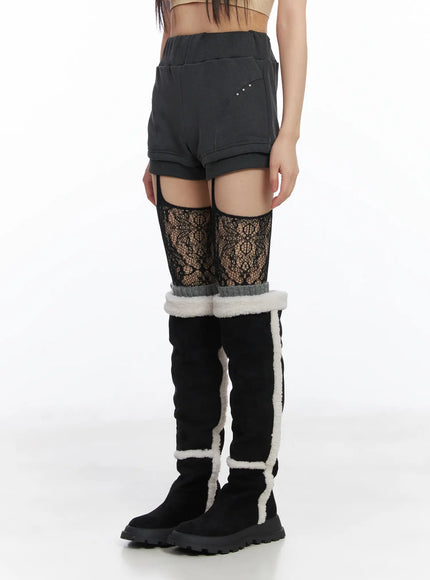 studded-fleece-shorts-cj501