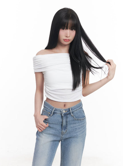 shirred-off-shoulder-crop-top-cy527
